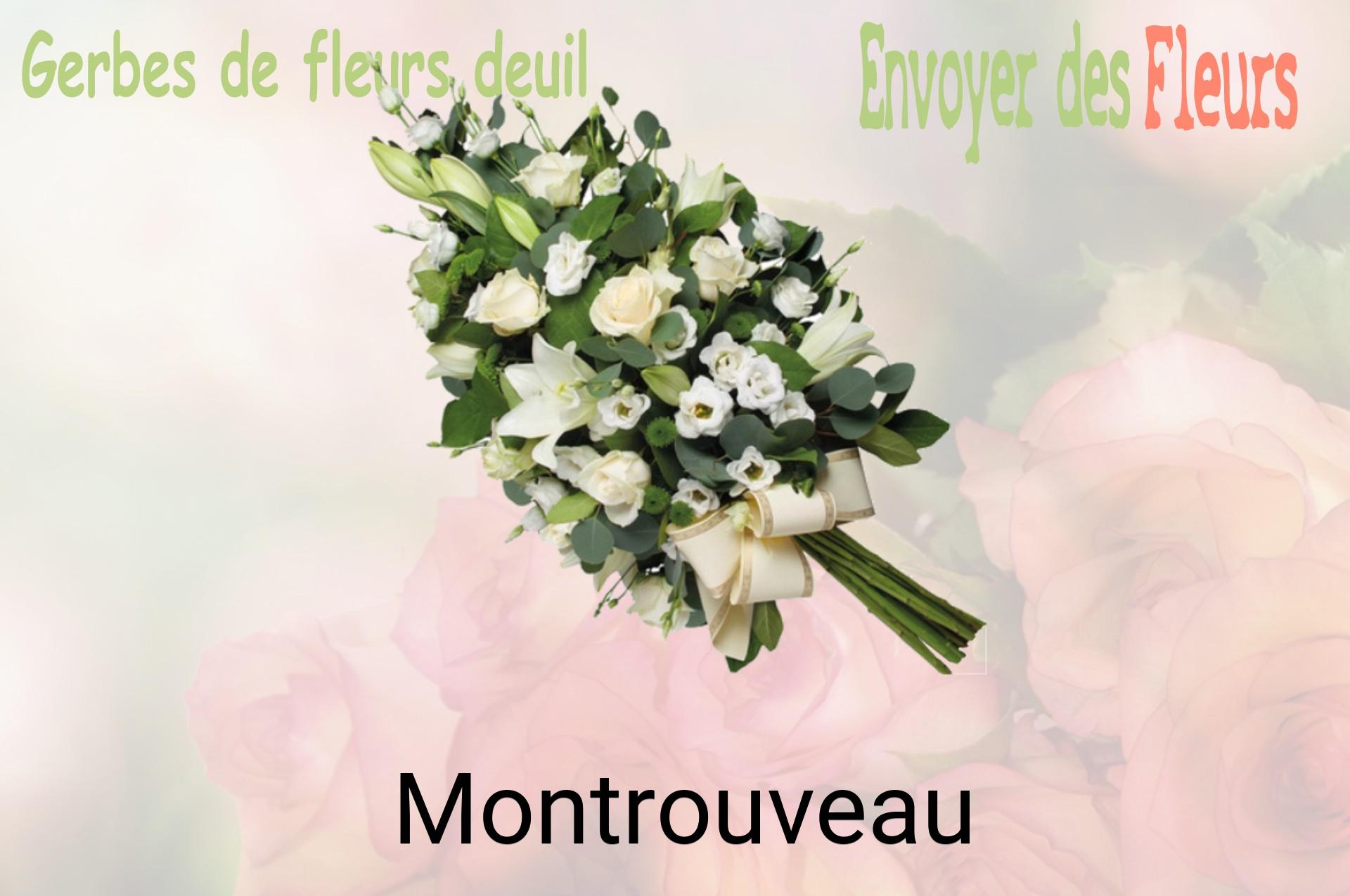 Gerbe de fleurs de deuil livrée à Montrouveau